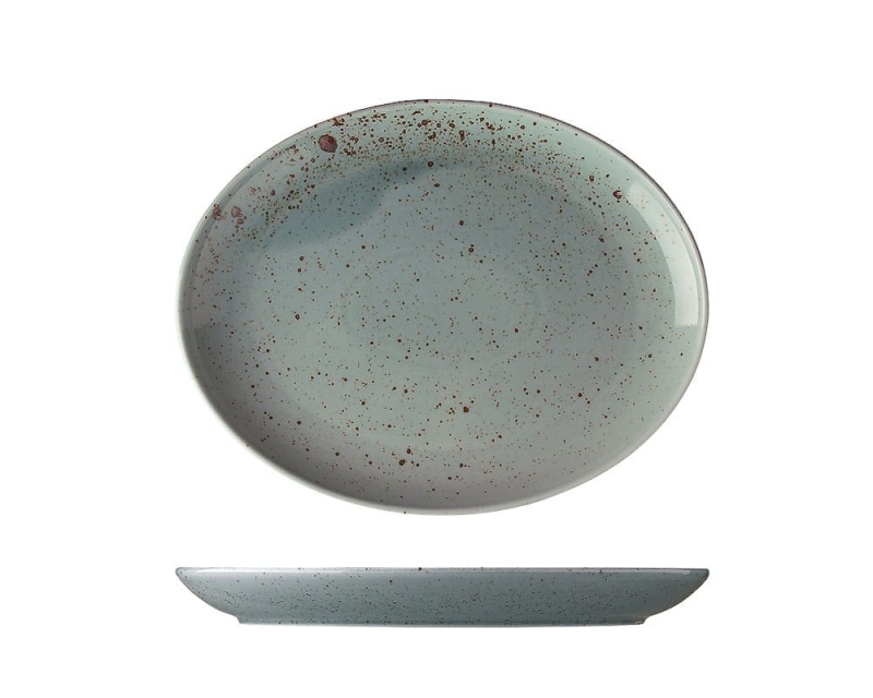 Oval tallerken, 28 x 22 cm, Regnskog