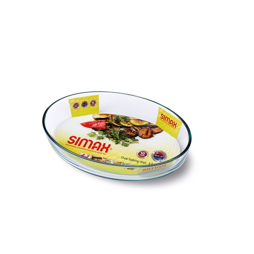 Oval ovnsform i glass, 30 x 21 cm - Simax