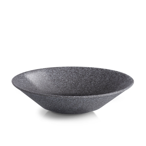 Dyp tallerken Hazy nr. 4, halvglasert, 27 cm, mørkegrå - Benedikt