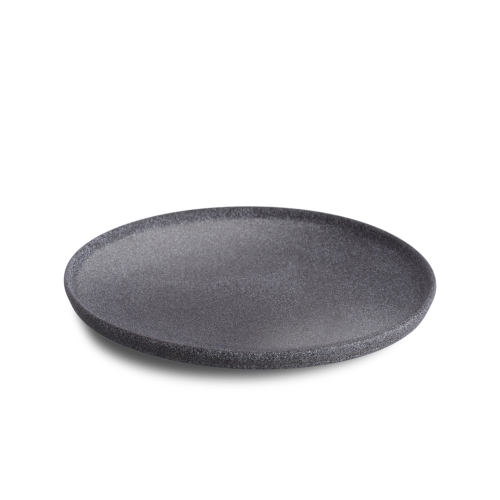 Tallerken Hazy nr. 4, Halvglassert, 20 cm, Mørkegrå - Benedikt