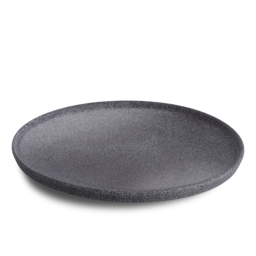 Tallerken Hazy nr. 4, Halvglassert, 26 cm, Mørkegrå - Benedikt