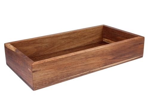 Serveringsboks i akasie, 28 x 14 cm - Xantia