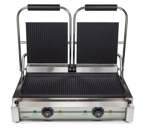 Dobbel klemmegrill, riflet - Exxent