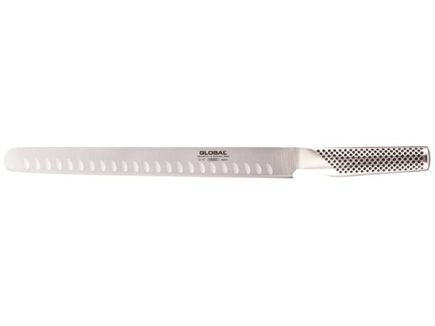 Global G-87 Lakse- og skinkekniv, Olivenmalt, 27 cm