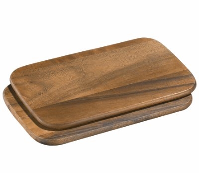 Serveringsplate i Acacia Wood, 26x17cm, 2-pack - Zassenhaus