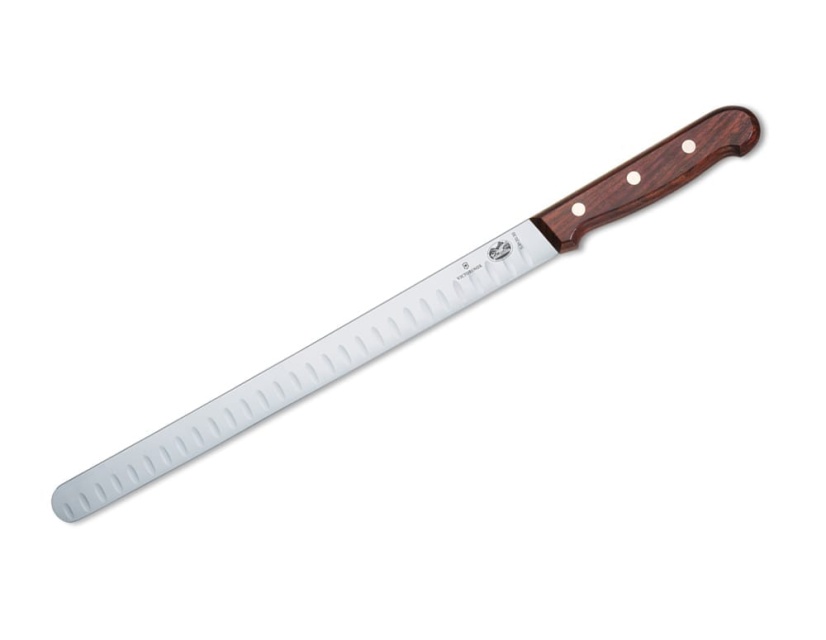 Victorinox Olivenslipt laksekniv, 30 cm, tre