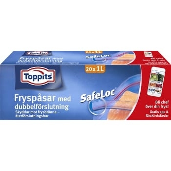 Safeloc® gjenlukkbar pose for sous vide og fryser - Toppits