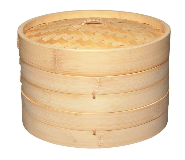 Dampkoker i bambus, 25 cm - Kitchen Craft