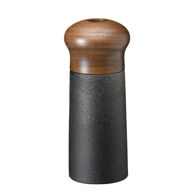 Saltbøsse støpejern & valnøtt, 12cm - Skeppshult