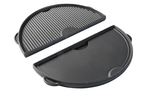 Vendbar grillplate i støpejern, Half Plancha Griddle - Big Green Egg