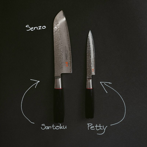 Knivsett Senzo, Santoku + petty - Suncraft