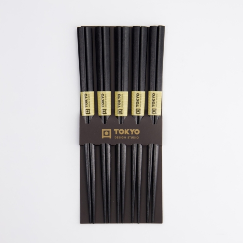 Spisepinner, 5-pakning - Tokyo Design Studio - Svart tre