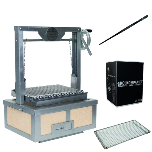 Japansk bordgrill / Konro, Kasai Medium Wide med Asado Parrilla og kull