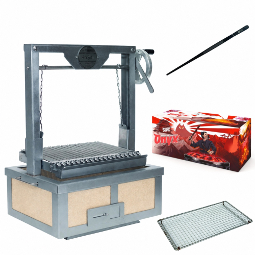 Japansk bordgrill / Konro, Kasai Medium Wide med Asado Parrilla og kull