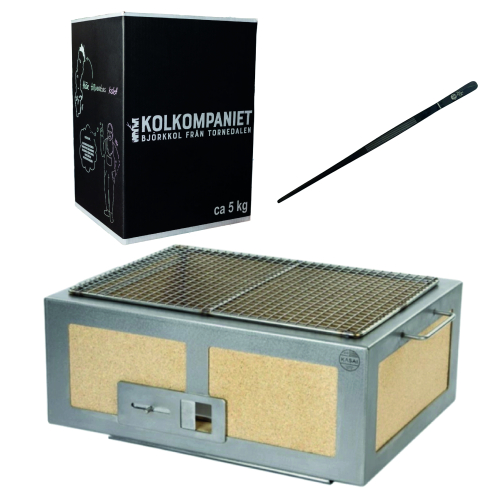 Japansk bordgrill / Konro, Kasai Little med pinsett og kull