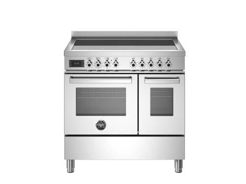 Induksjonstopp Professional, 90 cm, 5 soner, Dobbel stekeovn, Rustfritt stål - Bertazzoni