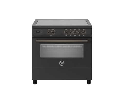 Induksjonstopp Professional, 90 cm, 5 soner, Enkel ovn, Carbonio - Bertazzoni