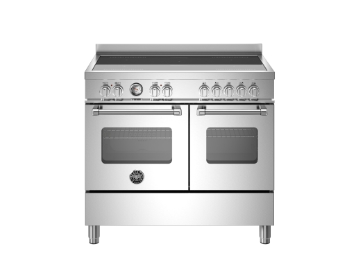 Induksjonstopp Master, 100 cm, 5 soner, Dobbeltstekeovn, Rustfritt stål - Bertazzoni