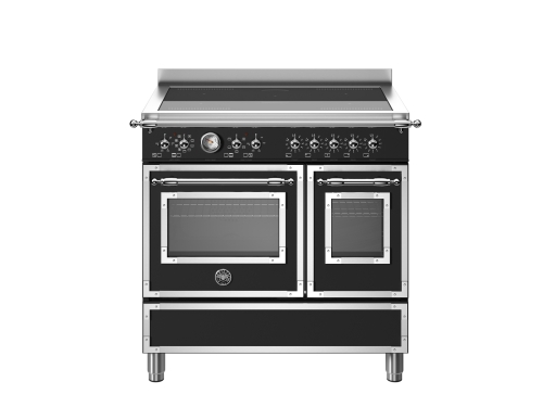 Induksjonstopp Heritage, 90 cm, 5 soner, Dobbel stekeovn, Matt svart - Bertazzoni