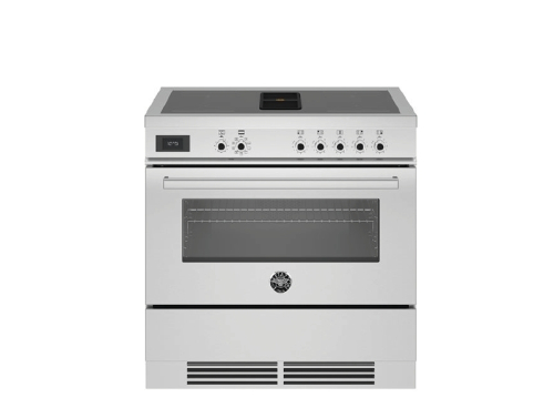 Frittstående komfyr Professional, Integrert avtrekk, 90 cm, Rustfritt stål - Bertazzoni