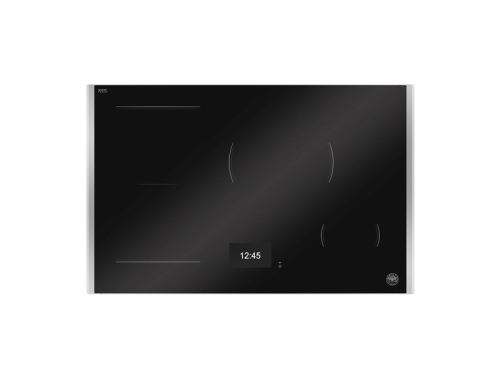 Induksjonstopp, 78 cm, TFT-skjerm, 4 soner (1 Flex) + ramme i rustfritt stål - Bertazzoni