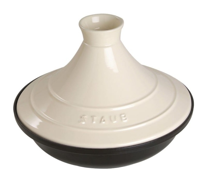 Tajine i støpejern, 28 cm, sort/kremfarget - Staub