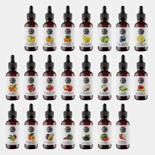  Smaksdråper, 30 ml, alle frukter - The Kitchen Lab