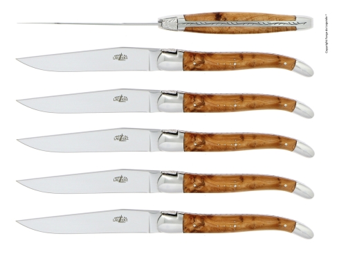 Seks kniver, En skaft, polert, Tradition - Forge de Laguiole