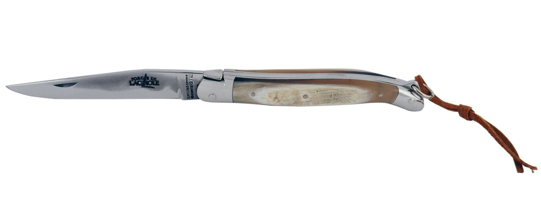 Kniv med foldeblad - håndtak i kuhorn