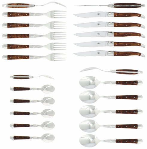 Bestikksett 05, Tuja-håndtak, polert, Tradition - Forge de Laguiole