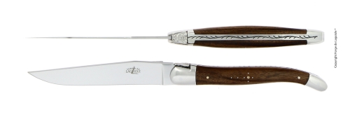 To kniver, valnøttskaft, polert, Tradition - Forge de Laguiole