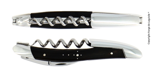 Sommelierkniv i ibenholt, polert, Tradition - Forge de Laguiole