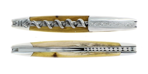 Sommelierkniv av Pistage, damascenert med dekor, Collection - Forge de Laguiole