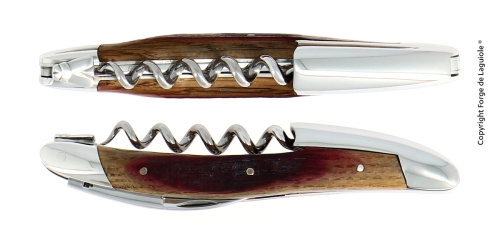 Sommelierkniv i tre fra eikefat, polert, tradisjon - Forge de Laguiole