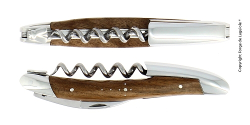 Sommelierkniv i valnøtt, polert, Tradition - Forge de Laguiole