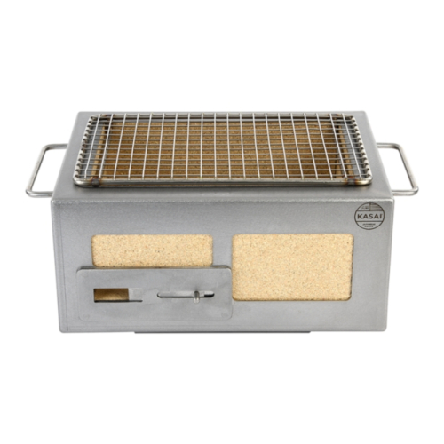 Bordgrill/Konrogrill med ramme i rustfritt stål, Nano 31 x 23 cm - Kasai
