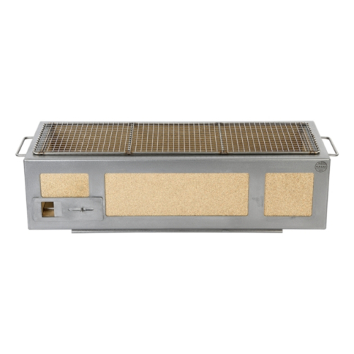Bordgrill/Konro-grill med ramme i rustfritt stål, Lang 70 x 26 cm - Kasai