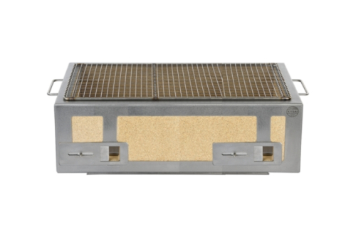 Bordgrill/Konrogrill med ramme i rustfritt stål, XL 92 x 35,5 cm - Kasai