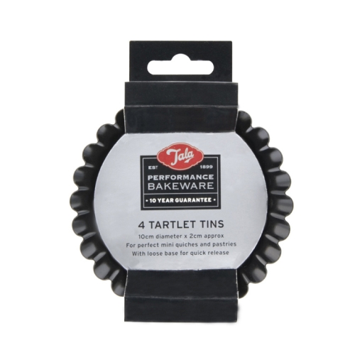 Tartelettform, nonstick, 10 cm, 4-pakning - Tala