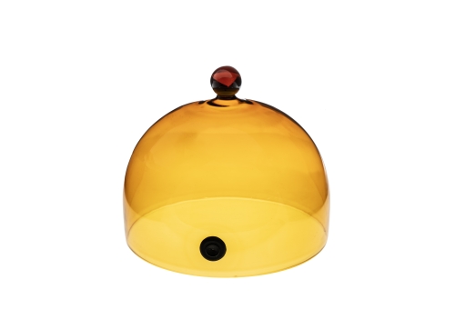 Glassklokke til røykpistol ø18 cm, Amber - 100% Chef