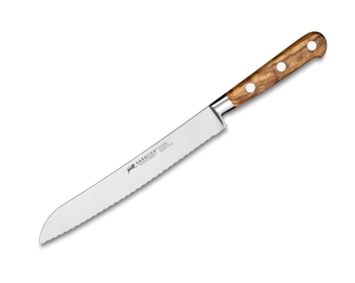 Ideal Provence Brødkniv 20 cm, oliventre - Sabatier Lion