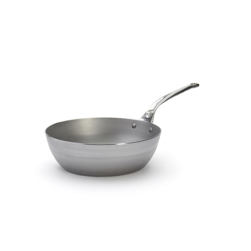 Sauteuse i karbonstål med håndtak i rustfritt stål, 28 cm, Mineral B Pro - de Buyer