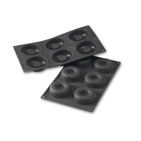 Silikonform SF012, Savarin, 6 stk 72 x 23 mm - Martellato