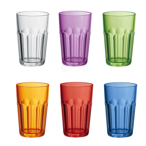 Drikke glass i plast, 42 CL, 6-pack, happy hour - Guzzini