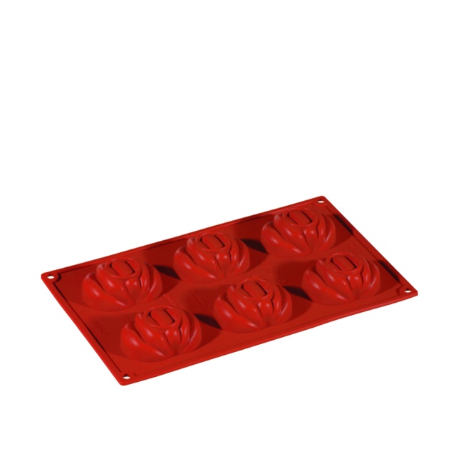 Bakeform i silikon, gresskar, 6 stk. - Pavoni
