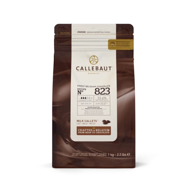 Couverture, melkesjokolade 33,6%, pellets, 1 kg - Callebaut