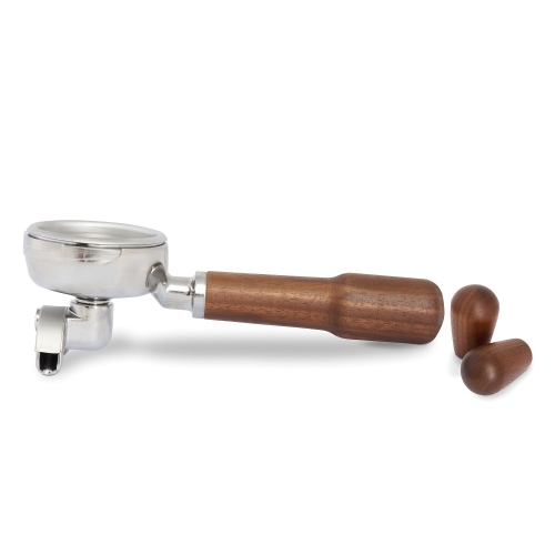 Sett med portafilter og knotter til Cellini Evoluzione, valnøtt - La Pavoni