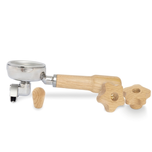 Sett med portafilter og knotter til Botticelli Evoluzione, eik - La Pavoni