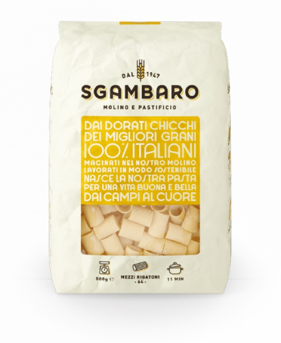 Mezzi rigatoni Linea Gialla Marco Aurelio, 500g - Sgambaro