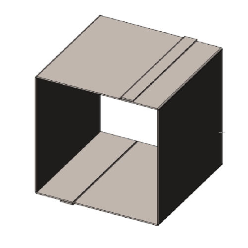 Bakeform/firkantet utstikkerring, 10x10x10cm